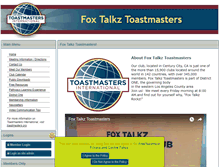 Tablet Screenshot of foxtalkztoastmasters.com